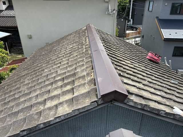仙台市青葉区で棟板金カバー工事、施工後